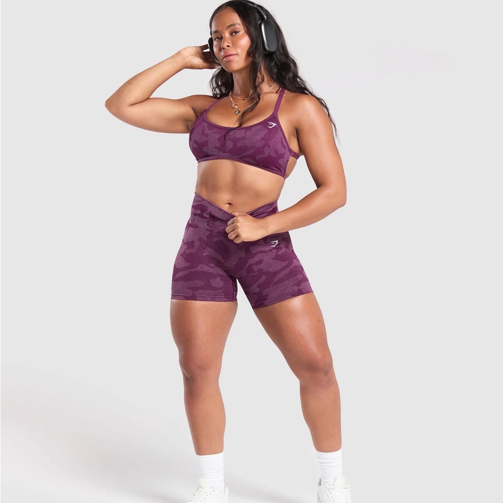 Gymshark Adapt Camo Seamless Shorts- Magenta Purple/ Soft Purple Medium